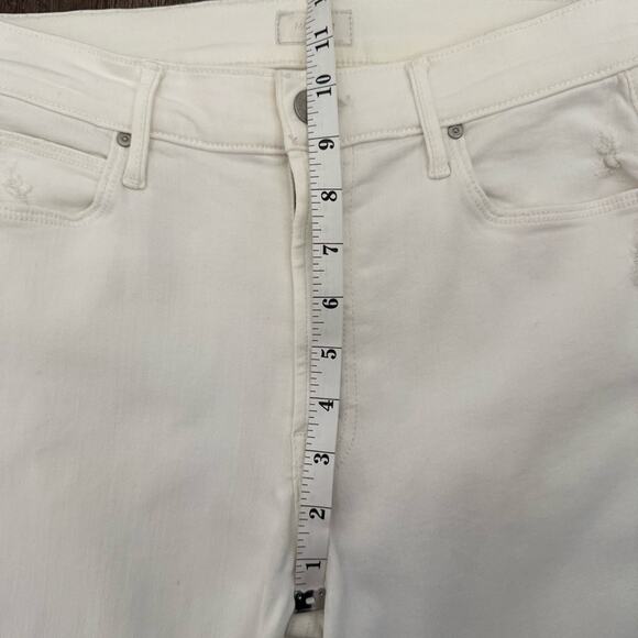 MOTHER Denim Stunner Zip Ankle Step Fray Jeans in Little Miss Innocent Rinse 27 - Picture 14 of 16